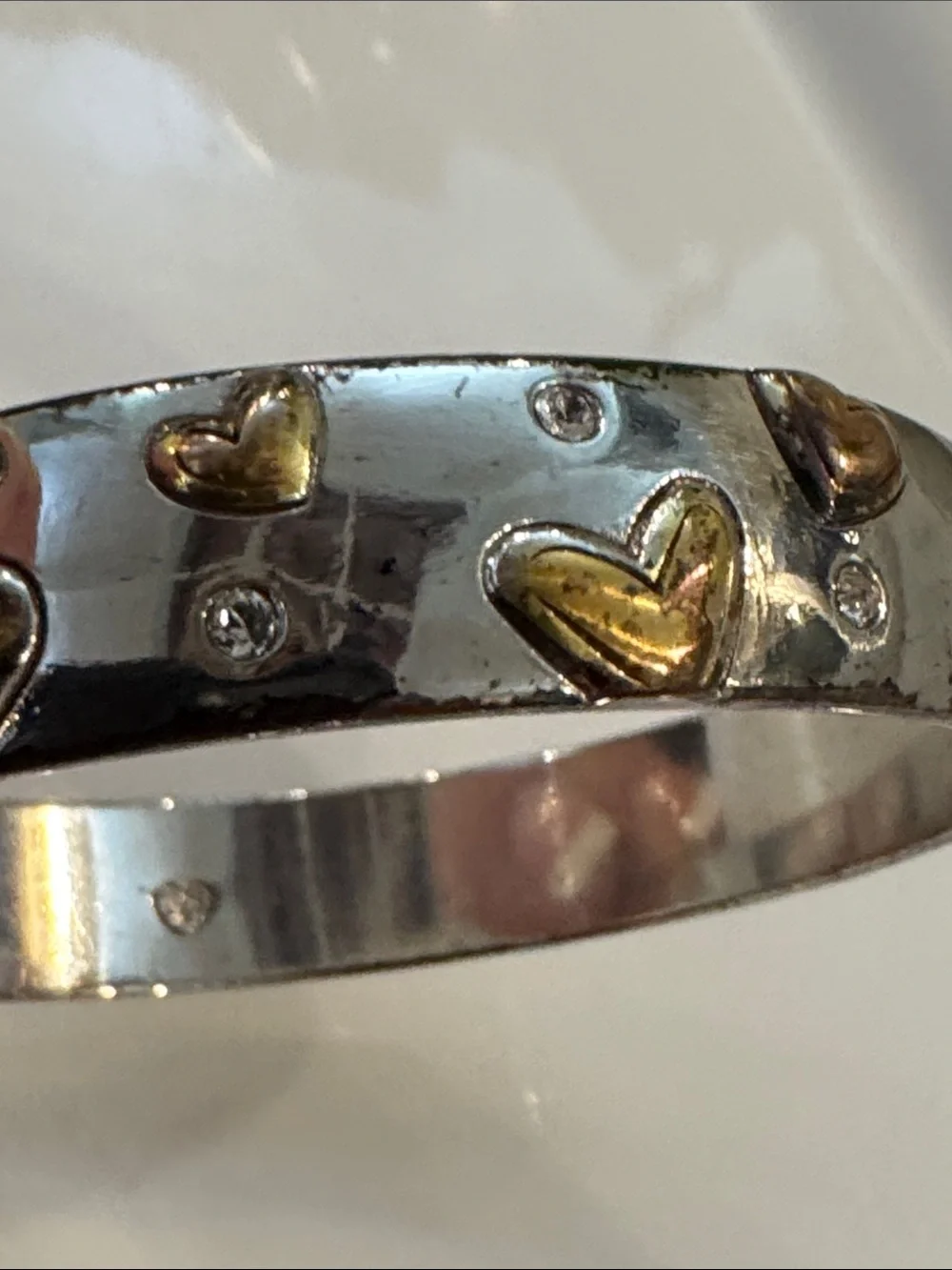 Brighton Two-Tone Heart Bracelet - Gold and Silver